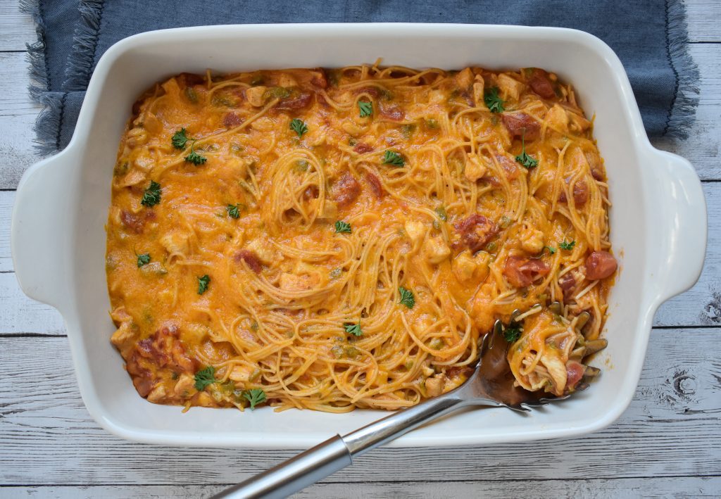 Everyone's Favorite Low-FODMAP Chicken Spaghetti Casserole; Gluten-free ...