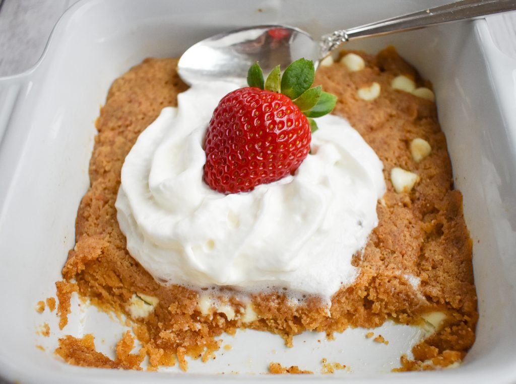 FiveMinute LowFODMAP Almond Butter White Chocolate Microwave Cookie; Glutenfree, Vegetarian