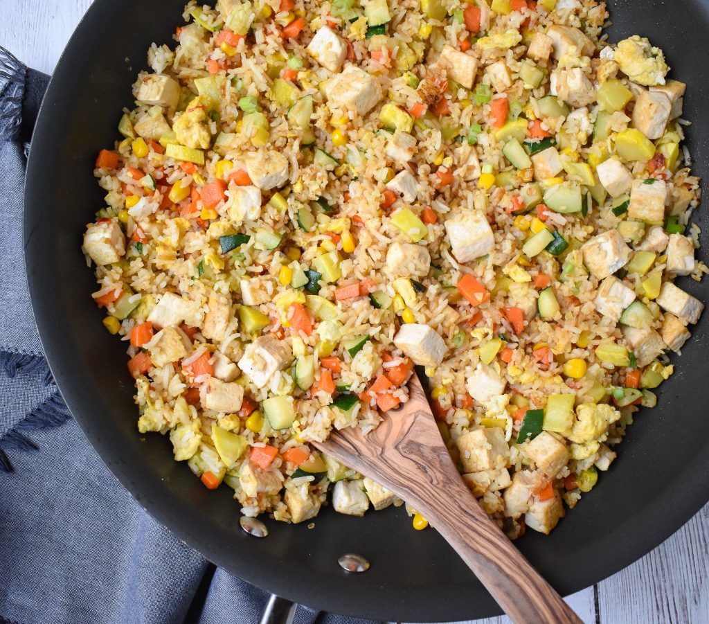 Easy LowFODMAP 30Minute Vegetarian (or Vegan) Fried Rice; Glutenfree