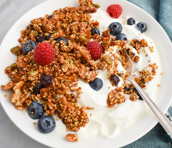 Low-FODMAP Oat-free Seeded Granola; Gluten-free, Vegan | Dr. Rachel Pauls