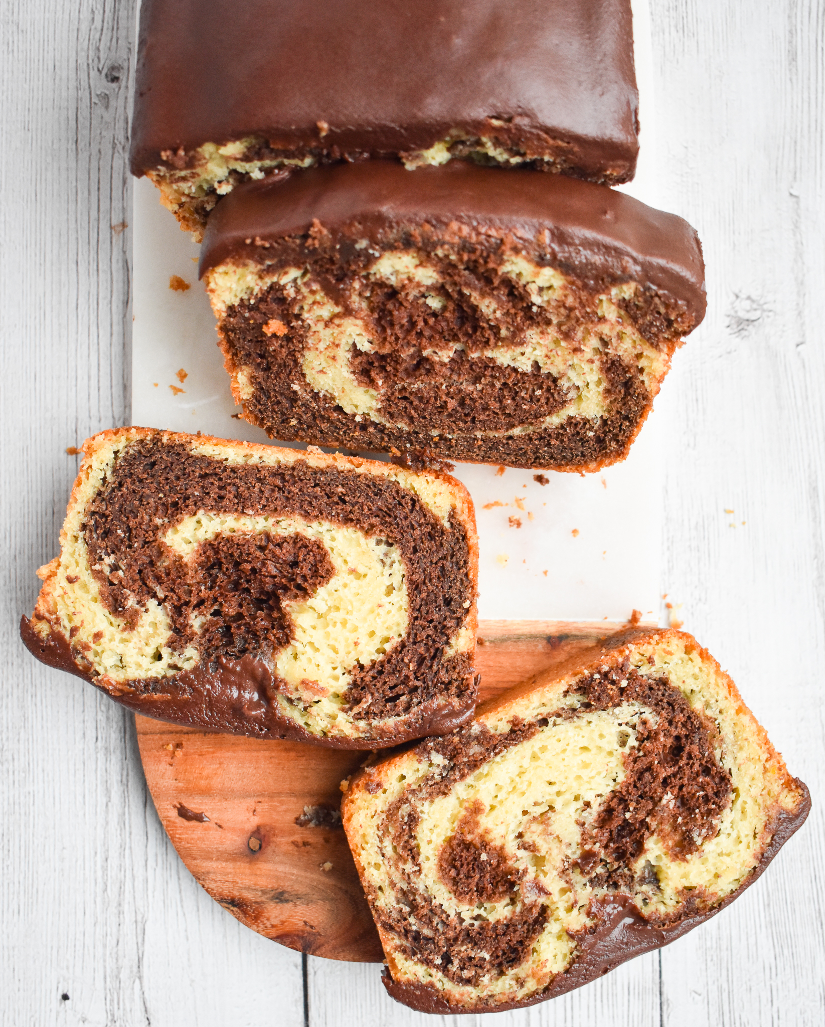 Low FODMAP Starbucks Copycat Marble Pound Cake Gluten free Dairy 