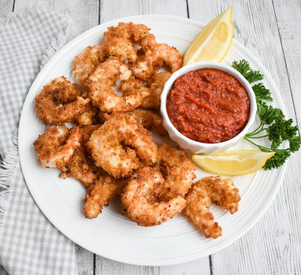 LowFODMAP 30 Minute Crispy Breaded "Popcorn" Shrimp Recipe; Gluten