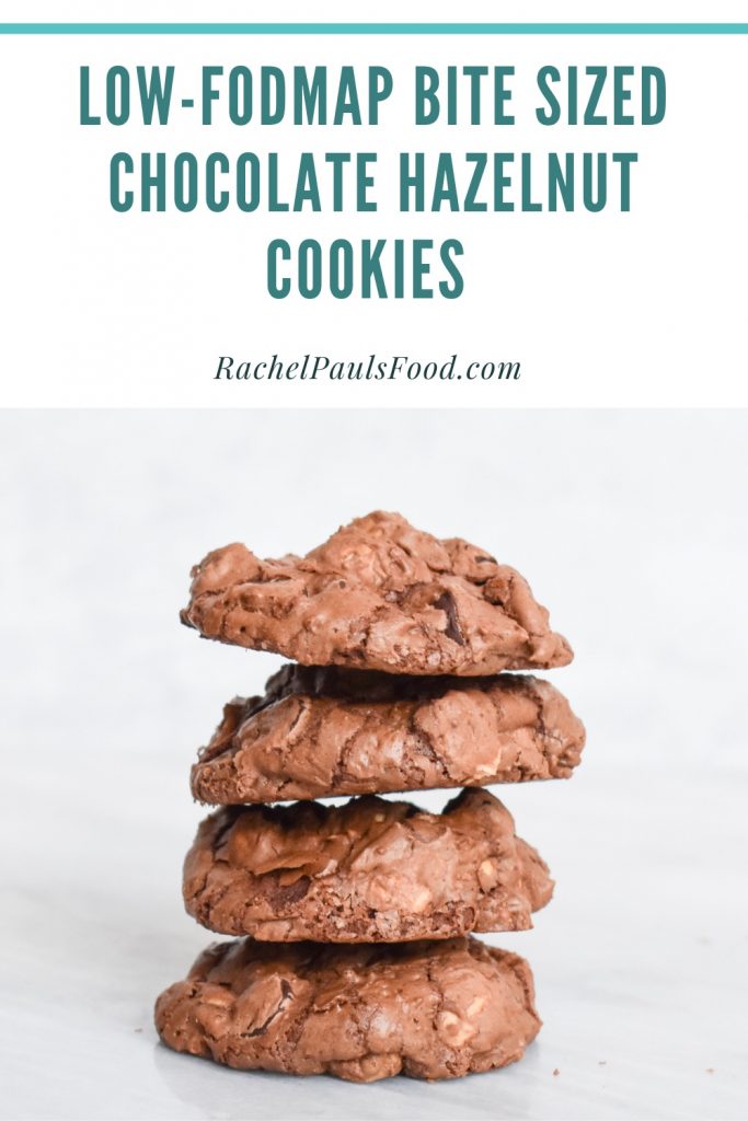 LowFODMAP Bite Sized Chocolate Hazelnut 'Whopper' Cookies; Glutenfree