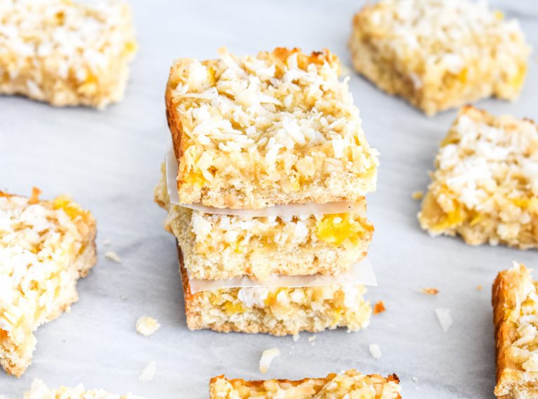 Low-FODMAP Pineapple Coconut Bars; Gluten-free | Dr. Rachel Pauls