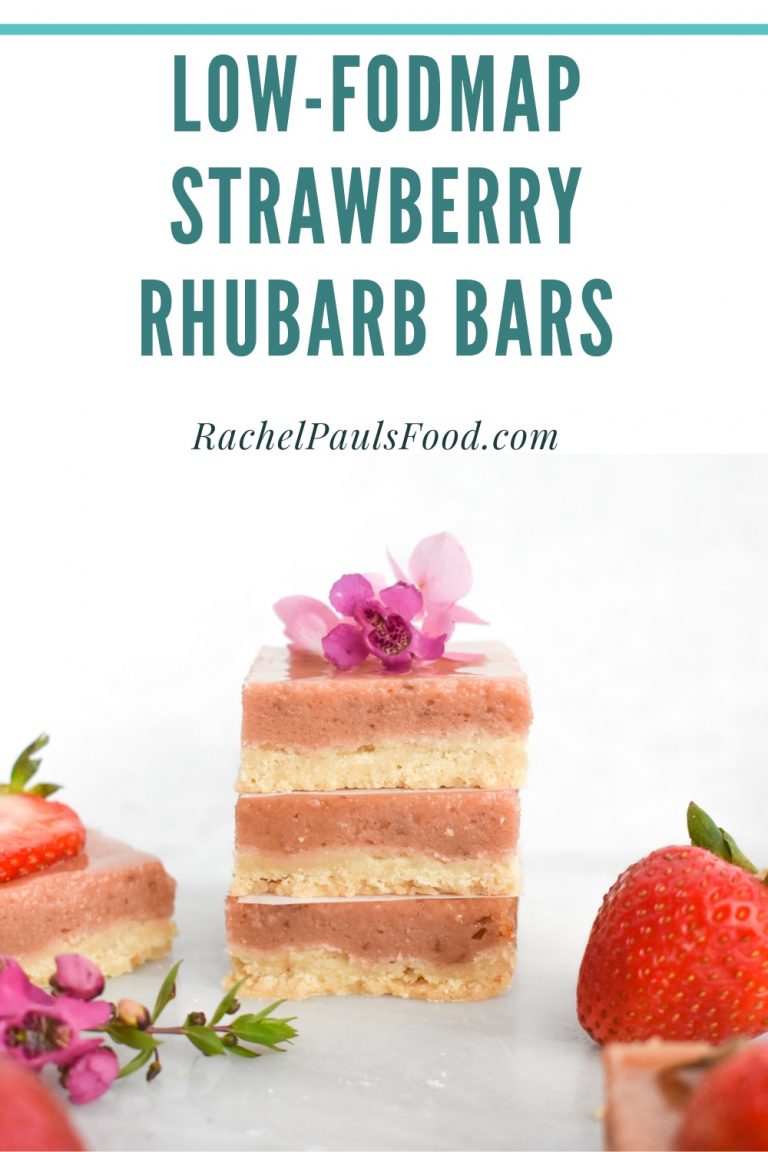 LowFODMAP Strawberry Rhubarb Shortbread Bars; Glutenfree Dr. Rachel