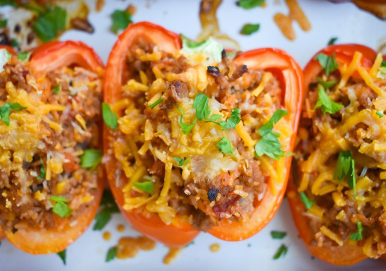 LowFODMAP Turkey Stuffed Bell Peppers; Glutenfree Dr. Rachel Pauls