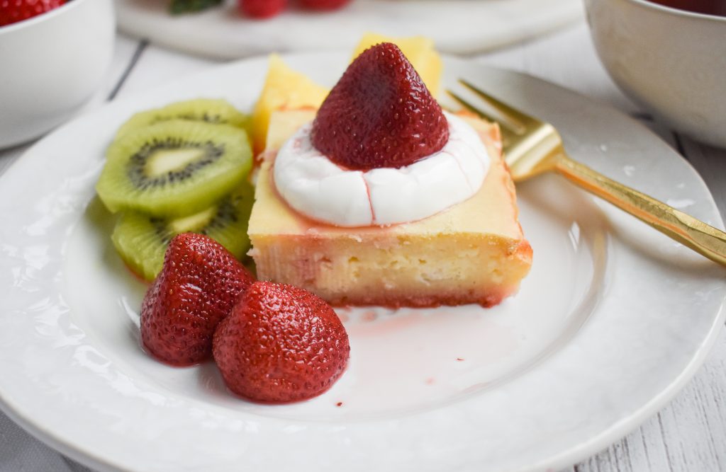 low fodmap cottage cheese 'pie' casserole sliced