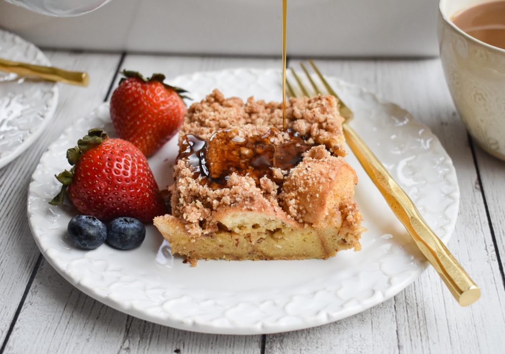 LowFODMAP Maple Cinnamon French Toast Casserole; Glutenfree Dr