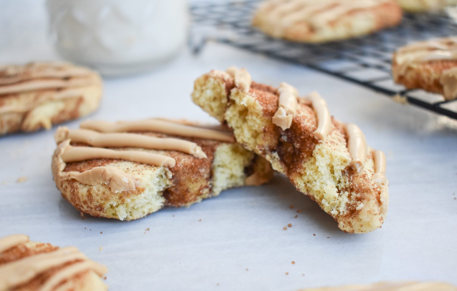 LowFODMAP Cinnamon Roll Cookies with Coffee Cream Cheese Glaze; Glutenfree Dr. Rachel Pauls
