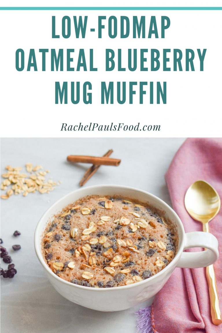 LowFODMAP Oatmeal Blueberry Mug Muffin; Glutenfree, Dairyfree Dr