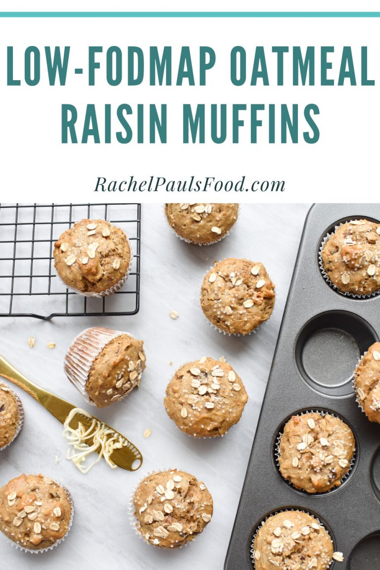 Delicious LowFODMAP Oatmeal Raisin Muffins; Glutenfree, Dairyfree