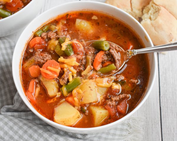 Low-FODMAP Hearty Hamburger Soup; Gluten-free, Dairy-free | Dr. Rachel ...