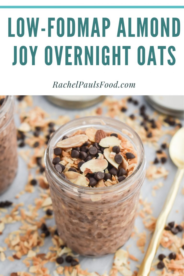 Low-FODMAP Almond Joy Overnight Oats; Gluten-free, Vegan | Dr. Rachel Pauls