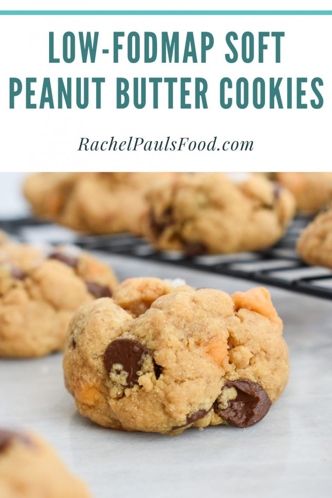 LowFODMAP Soft and Puffy Peanut Butter Cookies (with Chocolate Chips
