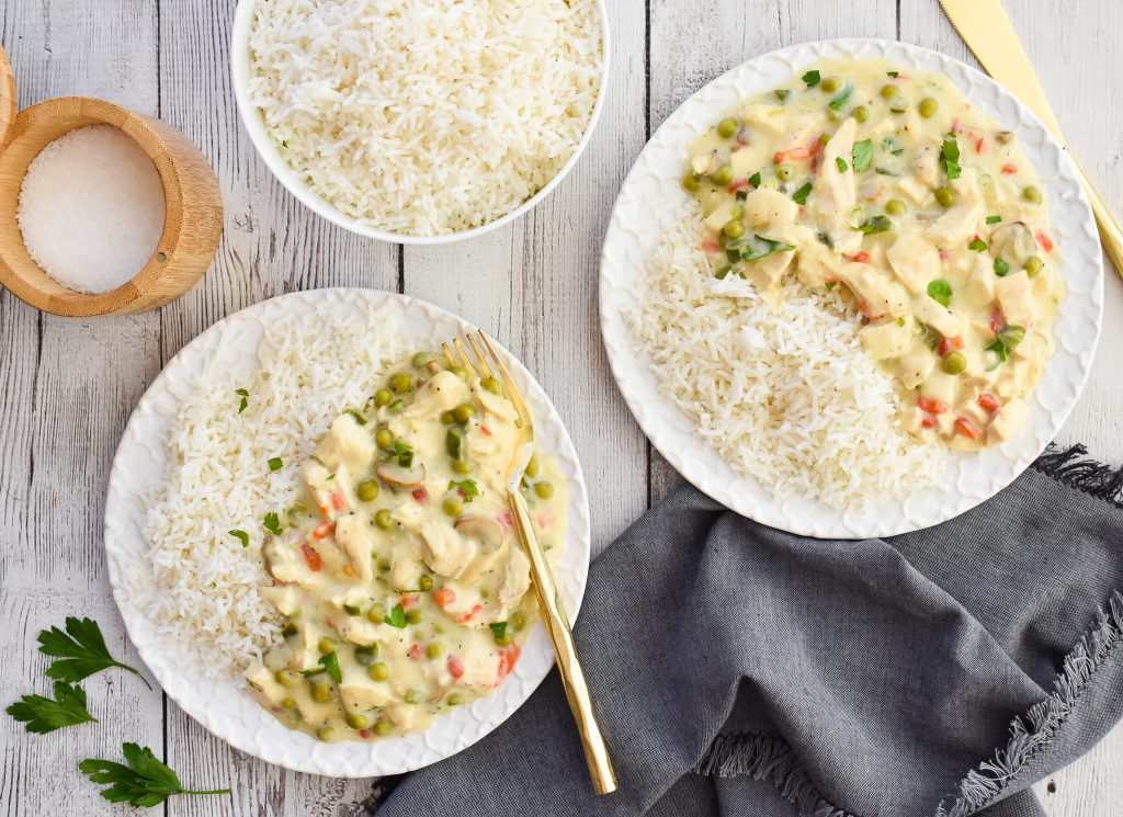 LowFODMAP 30Minute Chicken A La King; Glutenfree, Dairyfree Dr