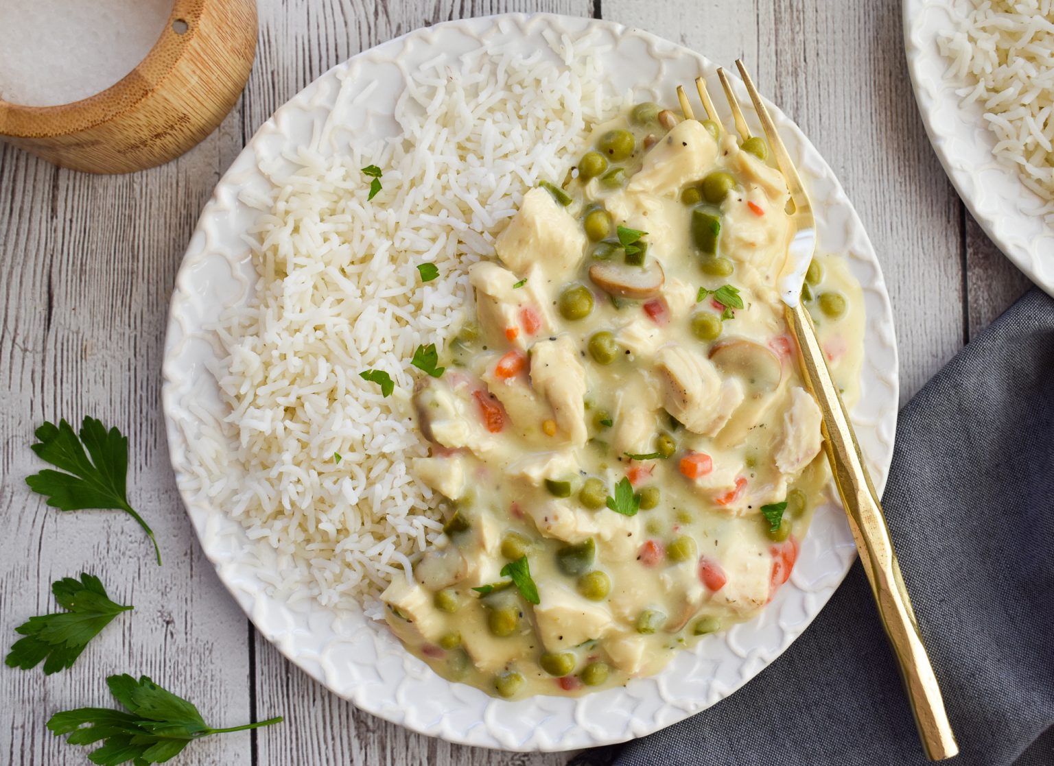 LowFODMAP 30Minute Chicken A La King; Glutenfree, Dairyfree Dr