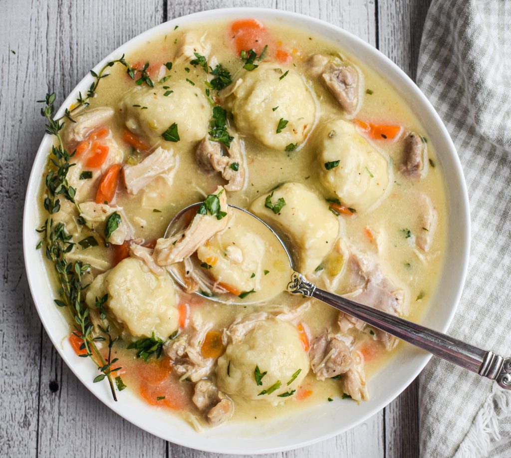 The Best Low-FODMAP Chicken and Dumplings; Gluten-free | Dr. Rachel Pauls