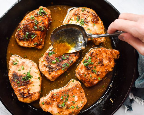 Low-FODMAP Skillet Pork Chops; Gluten-free, Dairy-free | Dr. Rachel Pauls