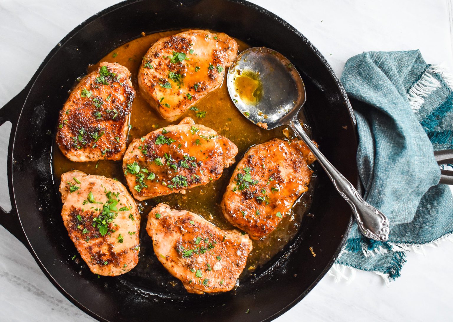 Low-FODMAP Skillet Pork Chops; Gluten-free, Dairy-free | Dr. Rachel Pauls