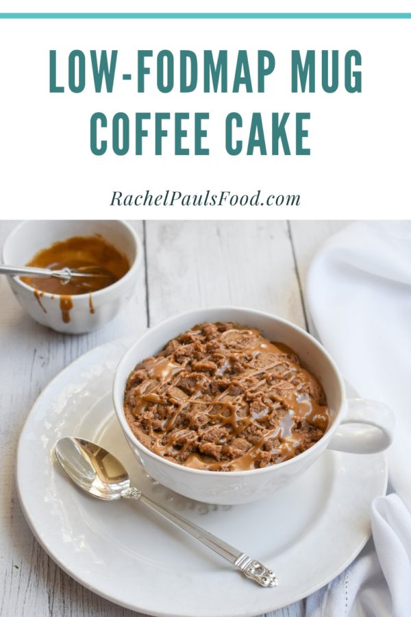 LowFODMAP Mug Coffee Cake with Coffee Glaze; Glutenfree, Dairyfree