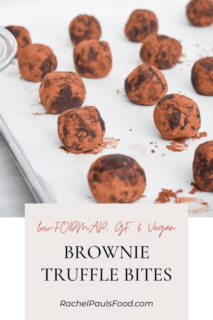 LowFODMAP Brownie Truffle Bites; Glutenfree, Vegan Dr. Rachel Pauls