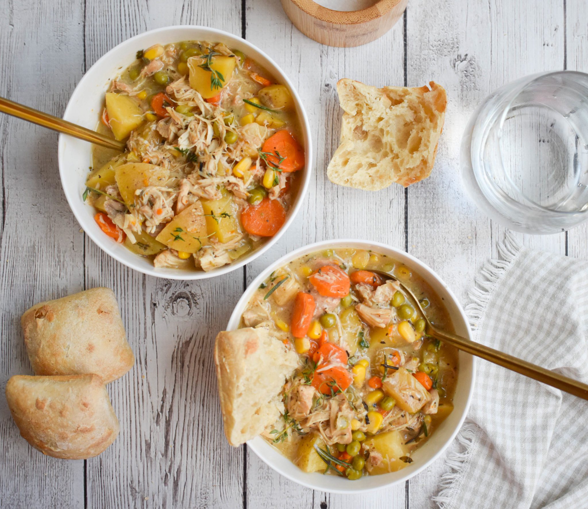 LowFODMAP SlowCooker Chicken Stew with White Wine; Glutenfree, Dairy