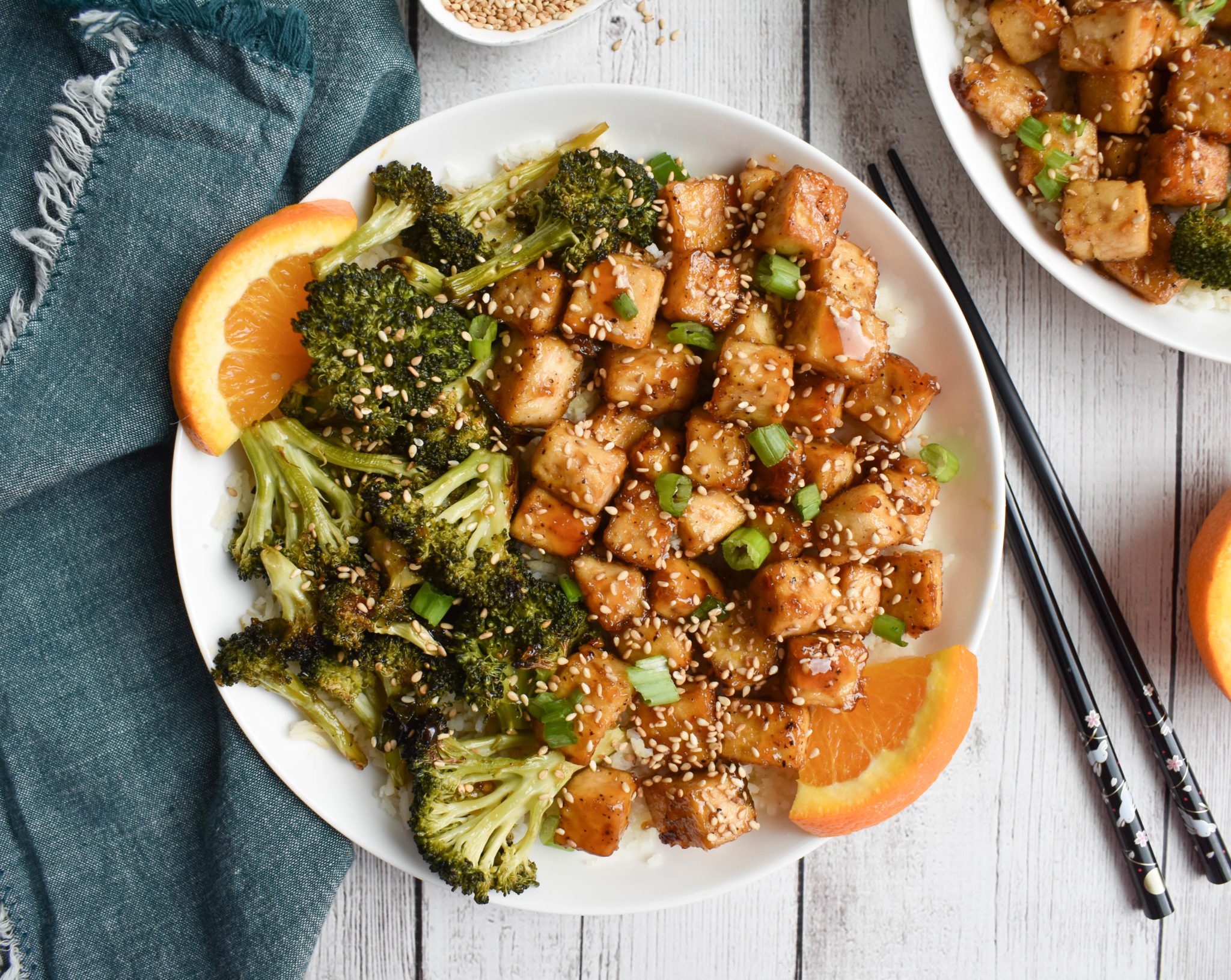 LowFODMAP Sheet Pan Orange Tofu with Broccoli; Glutenfree, Dairyfree, Vegan Dr. Rachel Pauls