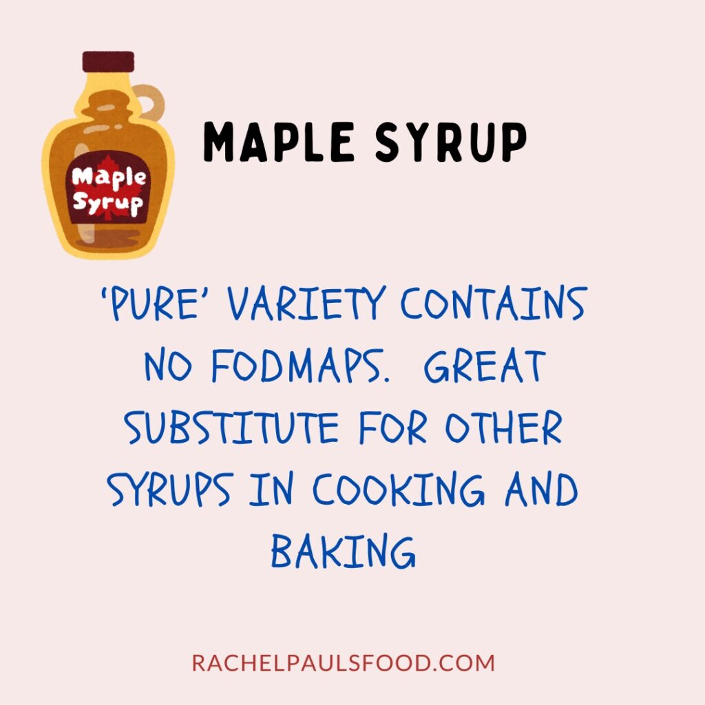 is maple syrup low-FODMAP?
