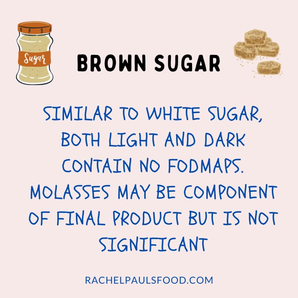 is brown sugar low-FODMAP?