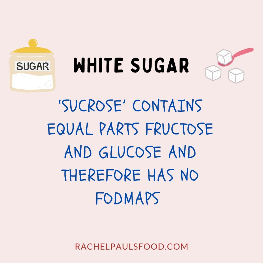 is white sugar low-FODMAP?