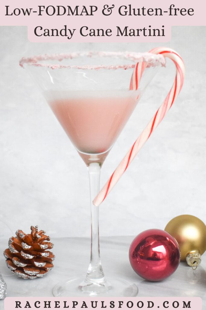 low-FODMAP Candy Cane Martini Pin