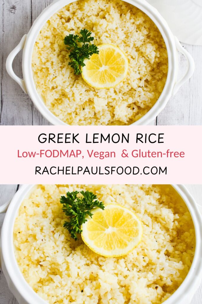 greek lemon rice pin low-FODMAP