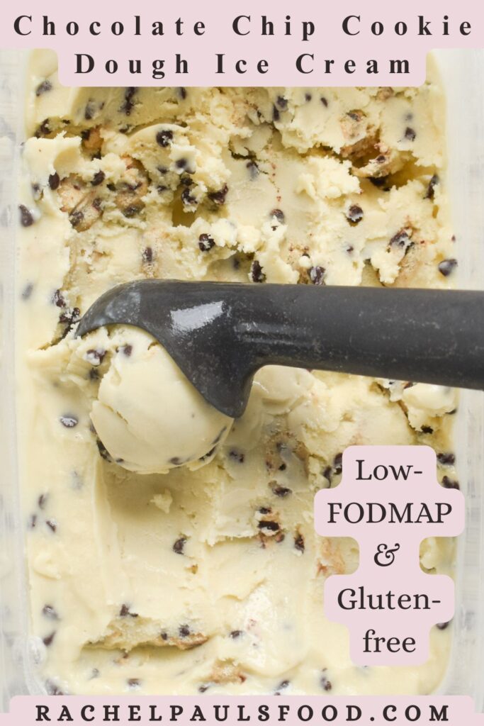 low-FODMAP Chocolate Chip Cookie Dough Ice cream pin