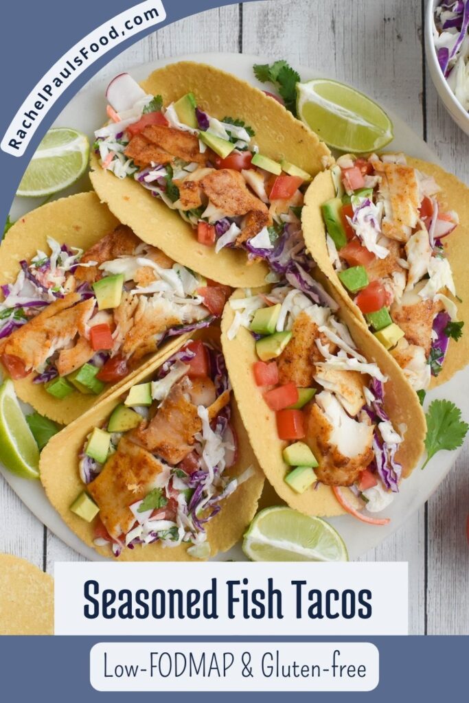 low fodmap fish taco pin