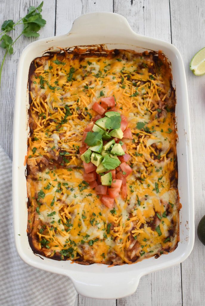 low fodmap enchilada in vertical