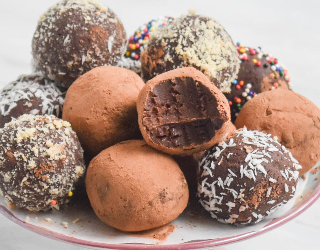 chocolate truffles with bite