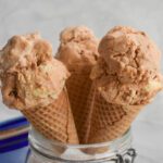 PUMPKIN ICE CREAM LOW FODMAP in jar close up