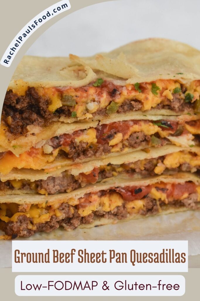 low-fodmap beef quesadilla pin