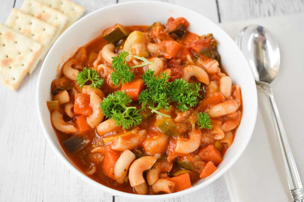 LowFODMAP Minestrone Vegetable Soup Recipe; Glutenfree, Vegan Dr