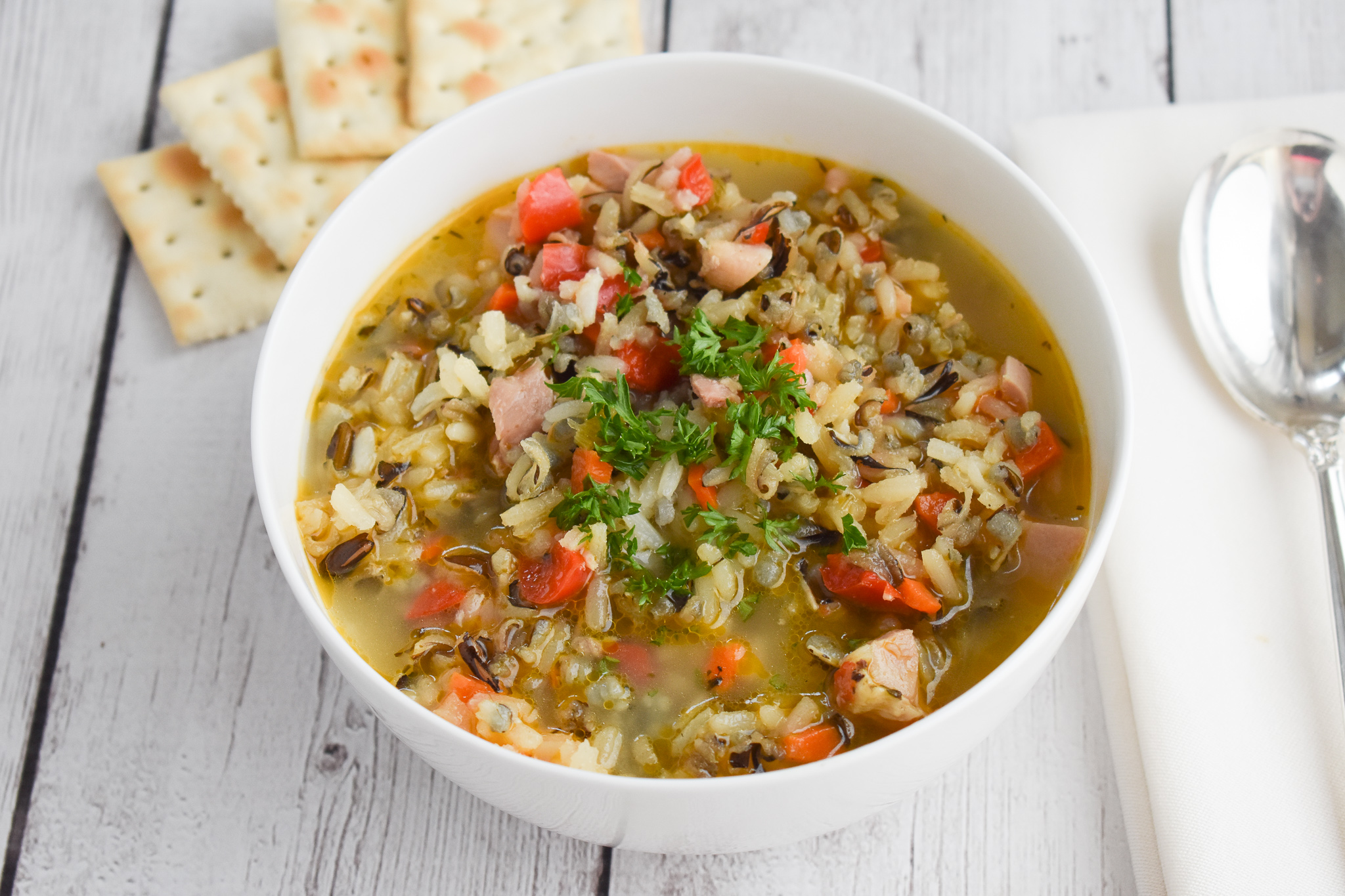Low FODMAP Chicken And Wild Rice Soup Recipe Gluten free Dairy free 