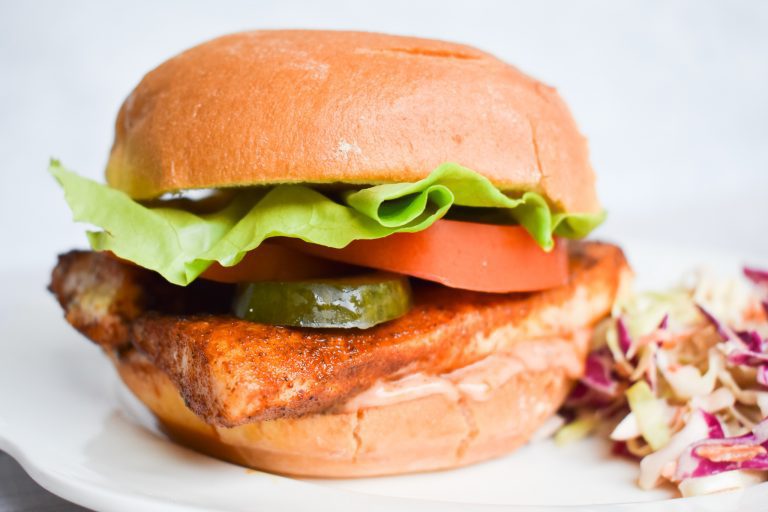 Low-FODMAP Blackened Mahi Mahi Fish Sandwich; Gluten-free, Dairy-free ...