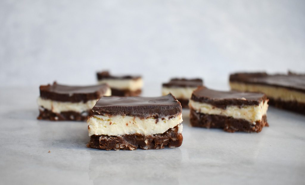 low fodmap nanaimo bars on slab