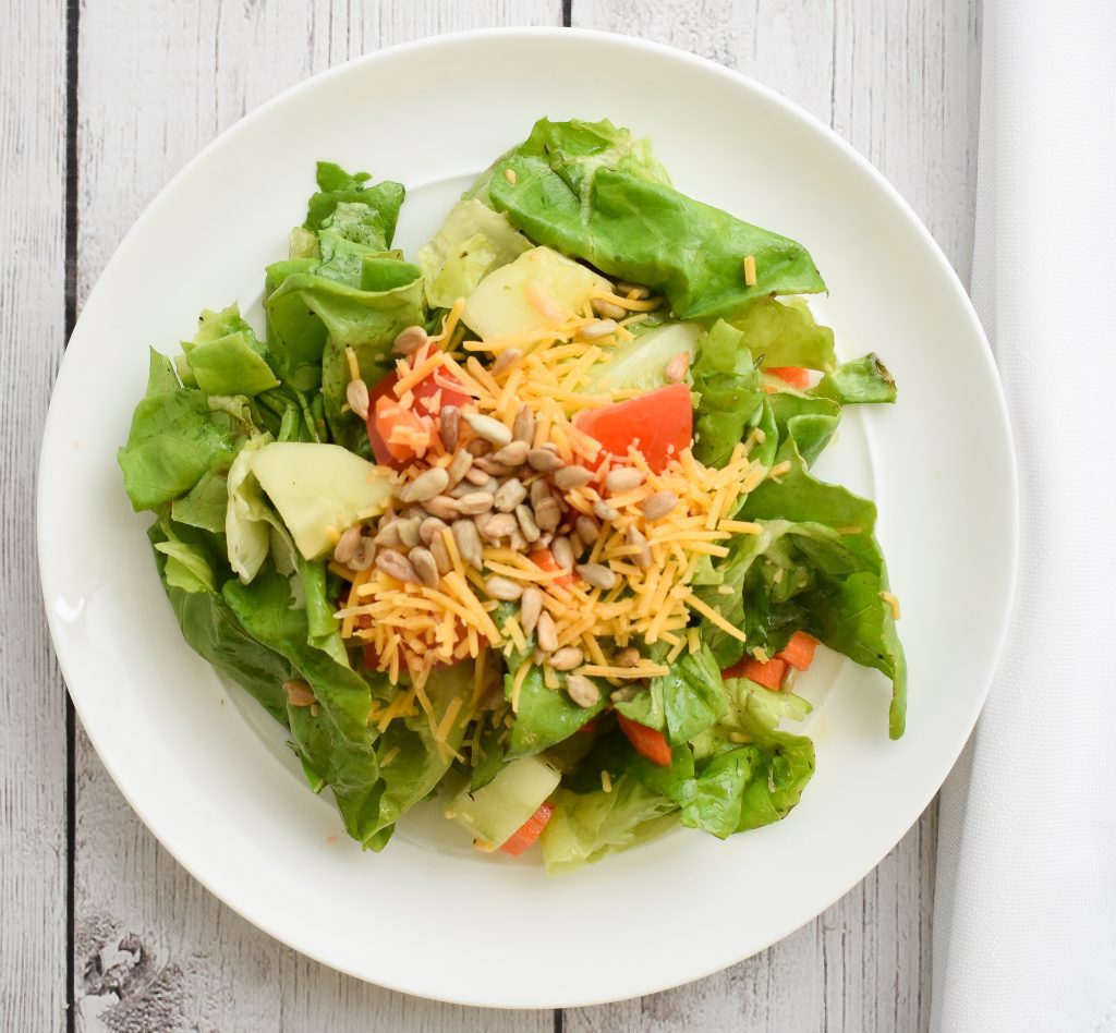 Classic LowFODMAP Tossed Salad with LowFODMAP Italian Vinaigrette