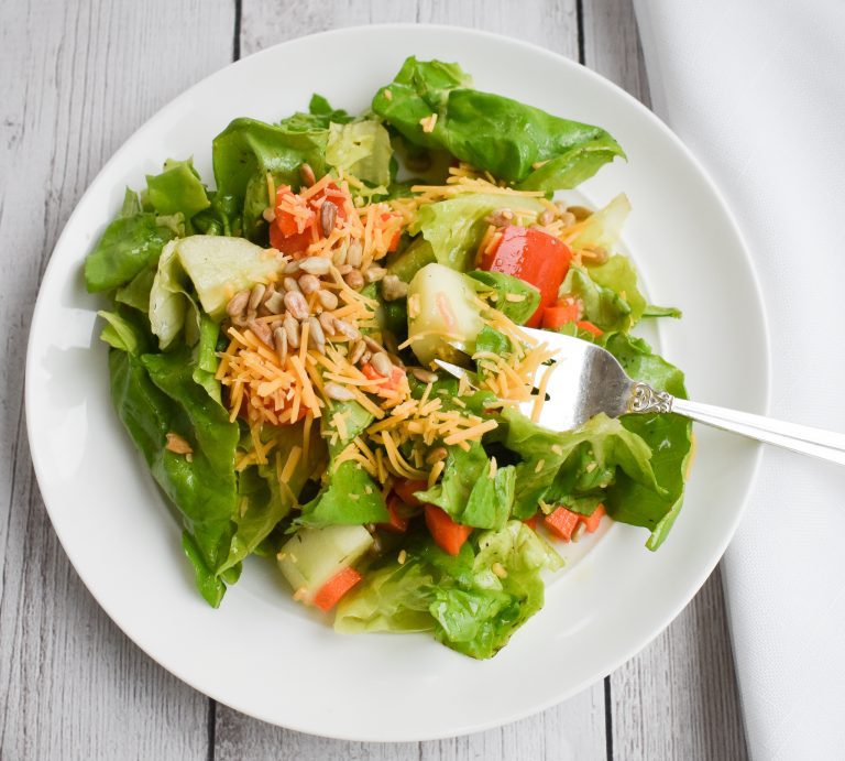 Classic LowFODMAP Tossed Salad with LowFODMAP Italian Vinaigrette