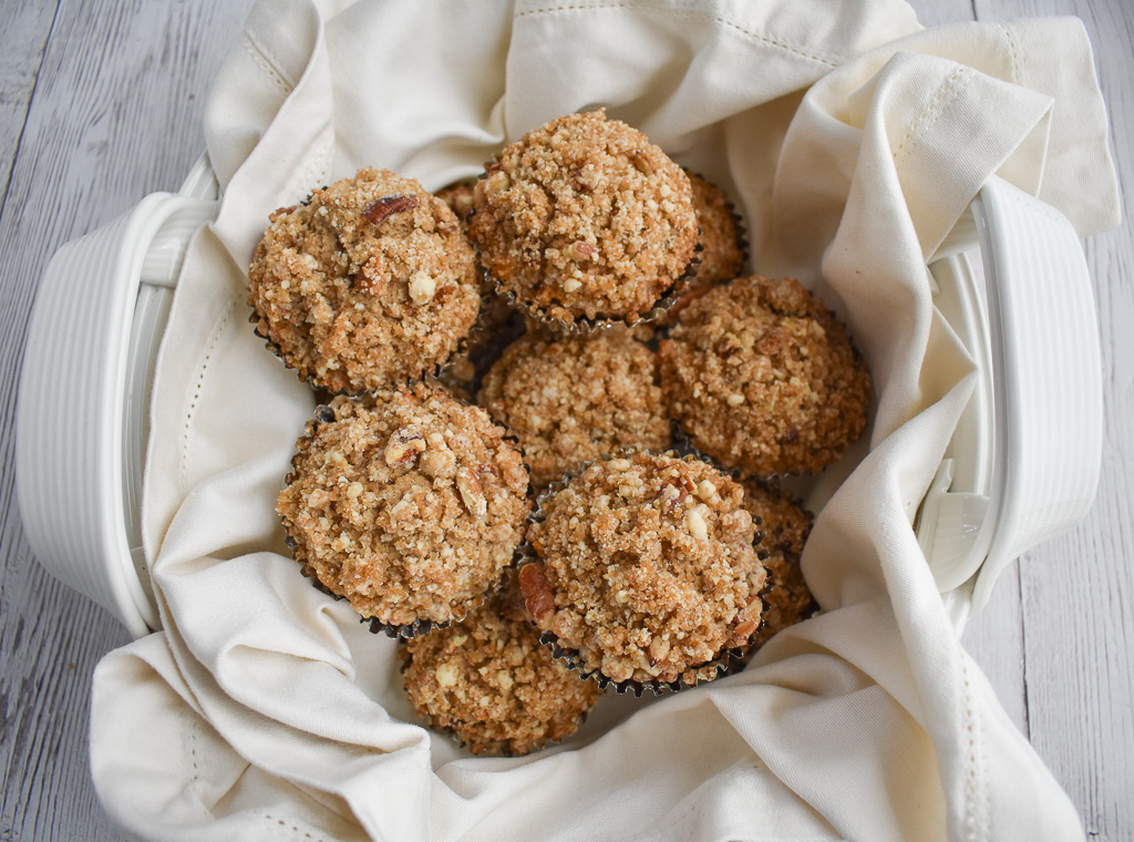 LowFODMAP Pecan Cinnamon Crumb Muffins; Glutenfree, Dairyfree Dr