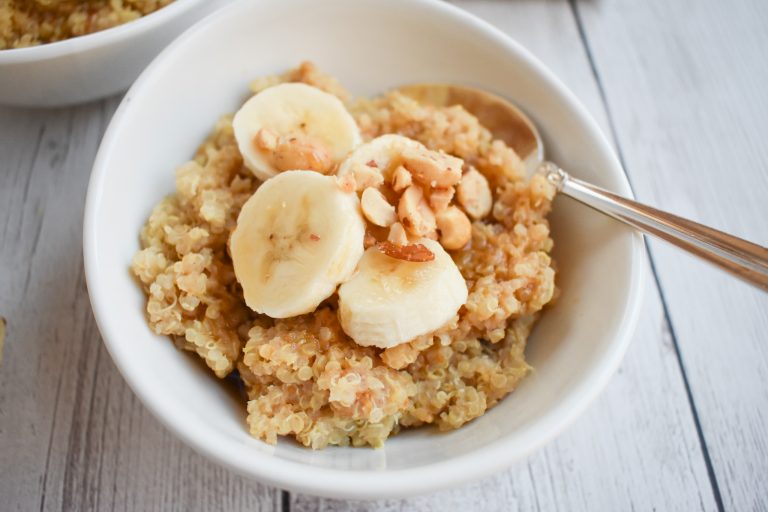 Low-FODMAP Peanut Butter and Banana Breakfast Quinoa; Gluten-free ...