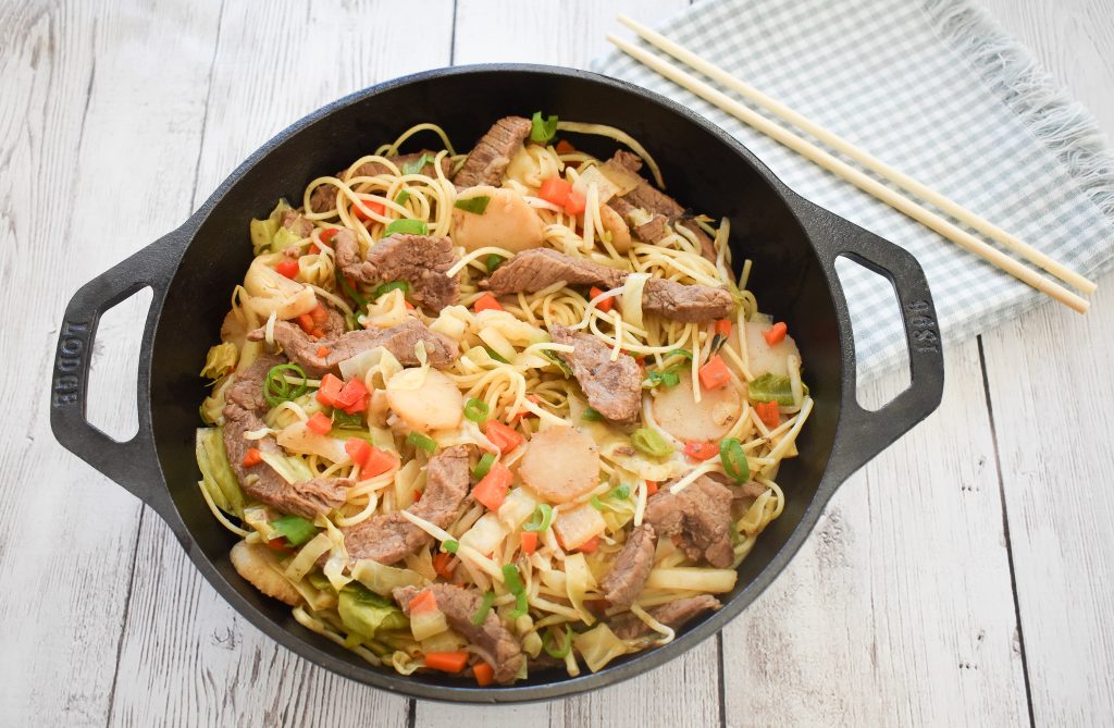 Low-FODMAP Beef Lo-Mein / Beef Stir Fry with Noodles; Gluten-free ...