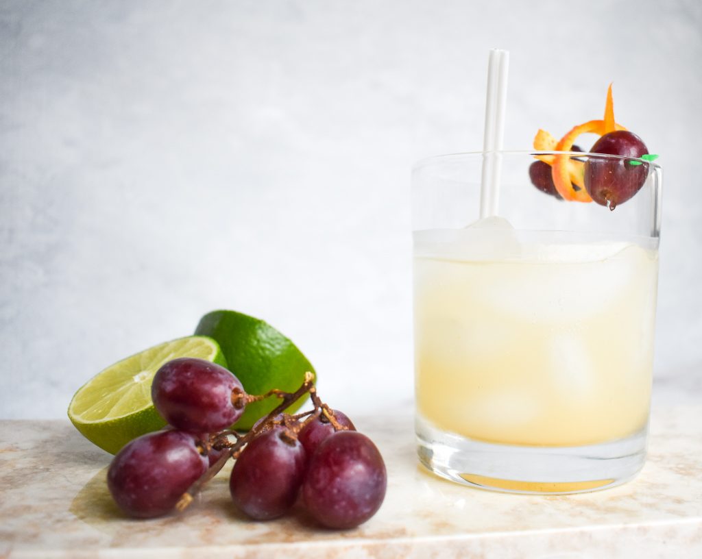 low-FODMAP Vodka Smash Cocktail in glass