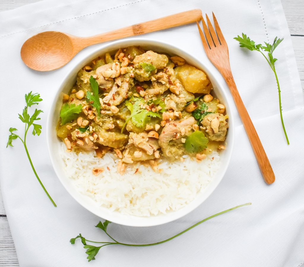 LowFODMAP Curry Chicken and Potatoes using SlowCooker; Glutenfree