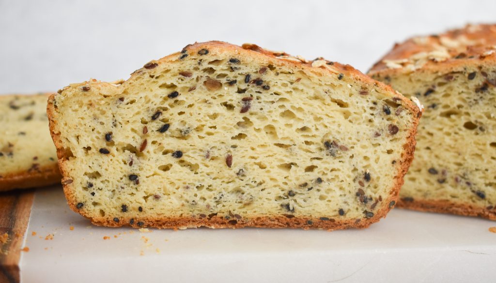 Delicious LowFODMAP Multigrain Sandwich Bread; Glutenfree, Dairyfree